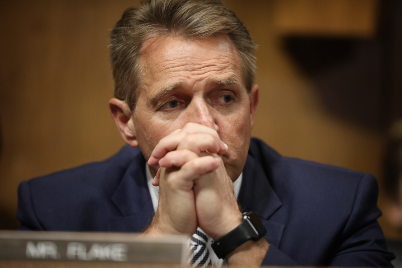 Illustration for article titled Jeff Flake Continues His Legacy of Being the Flakiest Senator on Capitol Hill; Will Vote Yes on Brett Kavanaugh